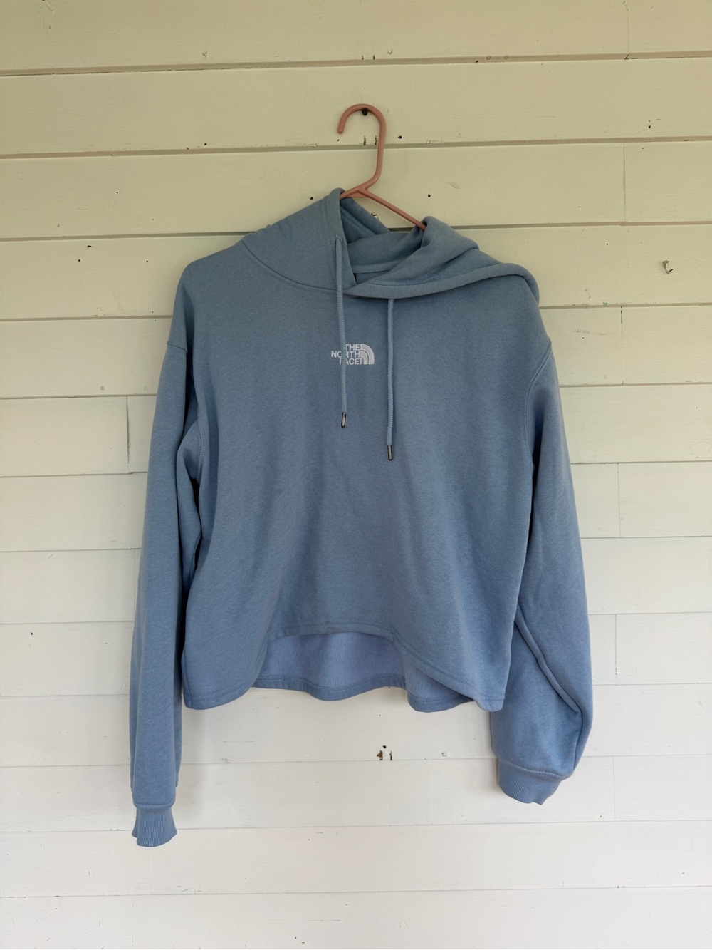 The North Face Women's Powder Blue Cropped Hoodie